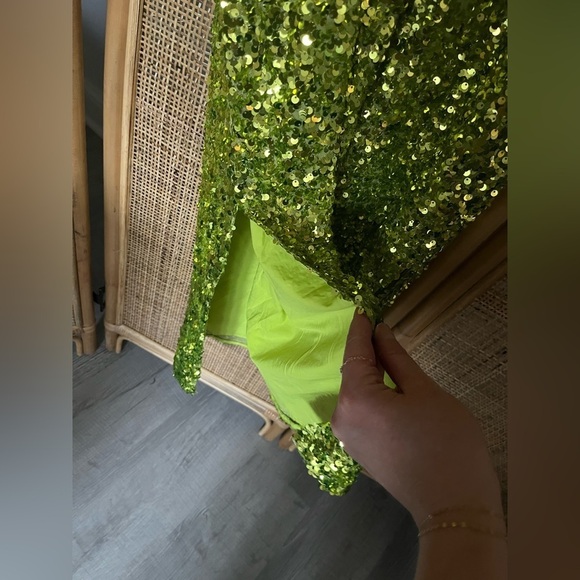 Sachin + Babi Lime Green Sequin Midi Dress - Picture 8 of 10